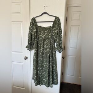 Polka dot midi dress